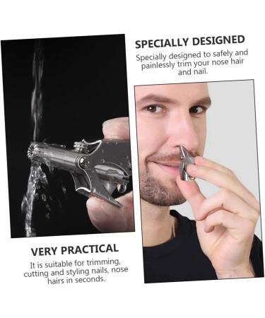 1 Set Nose Hair Scissors & Clipper - Men's Grooming Trimmer for Ear & Nose Hair Removal - Buy Online on GoSupps.com