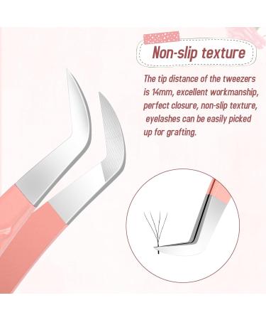 Lash Extension Nano Fiber Tip Tweezers - Professional Precision Pink Tweezers for Volume Lash Supplies - Buy Online on GoSupps.com