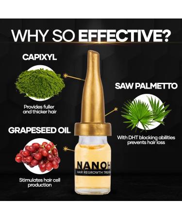 NanoHair by Bubbly Multi Effect Hair Strengthening Serum - 10 pcs, 0.17 Fl Oz - Strengthen, Lengthen, and Enhance Hair Health - Buy Online on GoSupps.com