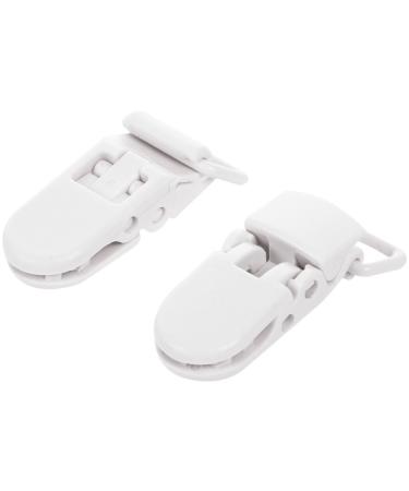 Bumdenuu 10Pcs T-Shape Plastic Pacifier Clips for Babies - White Soother Dummy Holders - International Shipping Available - Buy Online on GoSupps.com