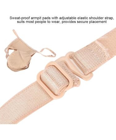 Adjustable Reusable Underarm Sweat Pads - Skin Color Armpit Guards with Elastic Strap - Buy Online on GoSupps.com