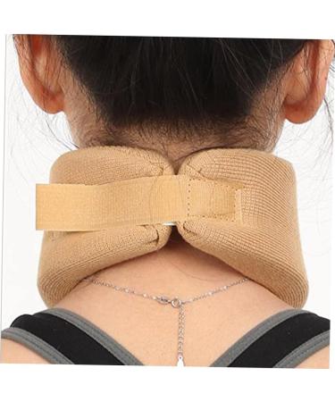 FOMIYES Neck Brace - Soft Foam Supporter for Posture & Spine Stabilization Unisex Khaki - Neck Guard Orthotics - Buy Online on GoSupps.com