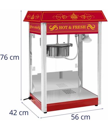 Royal Catering Popcorn Machine Design USA Red RCPS-16.3 (1.600W hourly output 5 kg/h Teflon container) - Buy Online on GoSupps.com