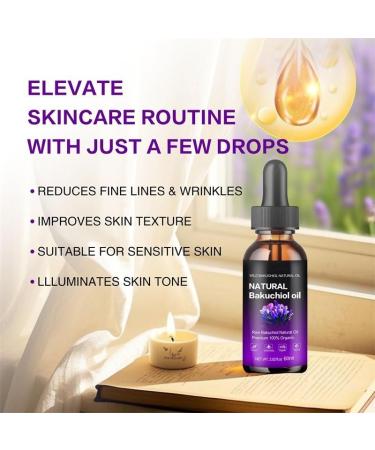 Natural Bakuchiol Oil Premium 100% Organic Anti-Aging Facial Oil 2.02 fl oz for Sensitive Aging Acne-Prone Skin Reduces Fine Lines Improves Texture - Buy Online on GoSupps.com