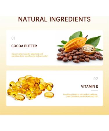 Cocoa Butter Cream for Body & Face Multi-Purpose Solid Cream Nourishes and Softens The Skin Smoothes Marks Cocoa Butter Moisturiser 100g - Buy Online on GoSupps.com
