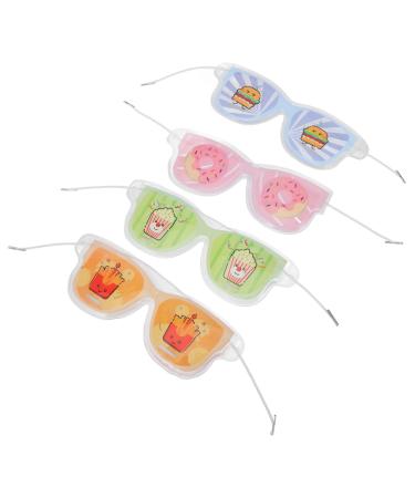 Beaupretty Gel Eye Mask Set 4 Pieces Soft PVC Cooling Eye Patches for Puffy Eyes Relief from Tired Eyes