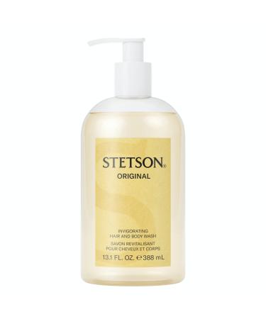 SCENT BEAUTY Stetson Original Invigorating Hair and Body Wash Earthy  Woody  Casual and Masculine Aroma with Fragrance Notes of Citrus  Patchouli  and Tonka Bean - 13.1 Fl Oz