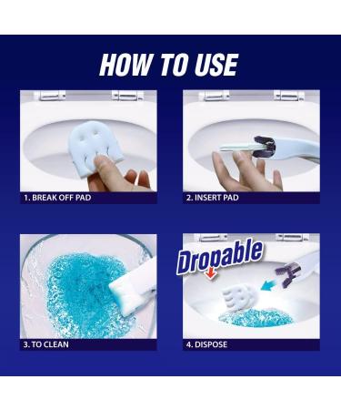 Disposable Toilet Brush Refills - 48 Flushable Lemon Scent Refills for Convenient Cleaning - Buy Online on GoSupps.com