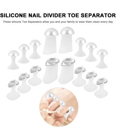 Uonlytech 2 Set Of Nail Art Pedicure Toe Separators Silicone Toe Separators Pedicure Rhinestone Pearl Finger Toe Separators Nail Art Tools Toe Dividers for Nail Varnish Pearls RHINESTONES - Buy Online on GoSupps.com