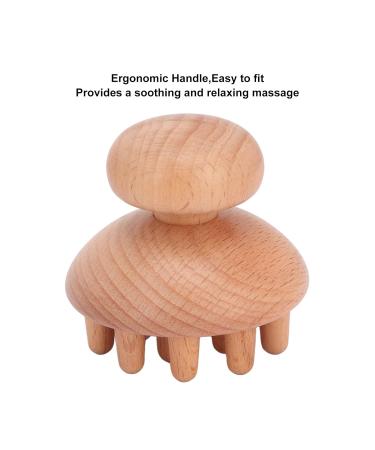 Portable Wooden Mushroom Massage Device | Manual Wood Therapy for Improved Circulation & Meridian Clarity - Ideal for Head Waist Stomach & Thighs - Buy Online on GoSupps.com