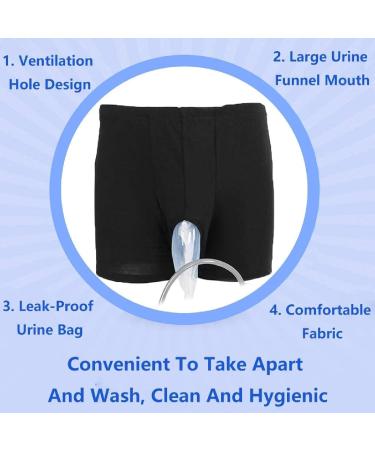Wearable Urine Bag Incontinence Pants for Men Urine Bag Holder Collection Bag Urine System Holder Bag Urinary Drainage Stabilizatio Device Reusable Male Urine Bag (Size : Large (86-100cm)) - Buy Online on GoSupps.com