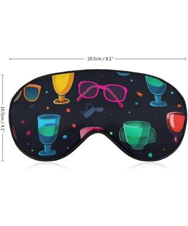 Colorful Eyeglasses Sleep Mask | Ultralight Eye Cover for Comfortable Sleep | Block Out Light Night Mask for Men & Women - Buy Online on GoSupps.com
