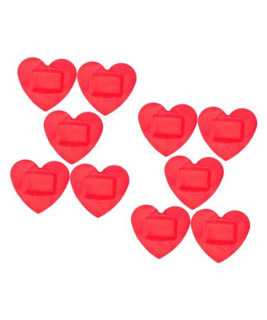 Beaupretty 10pcs Heart Stickers Bandages for Heart Shaped Bandages Portable Patches Protection Supplies Heart Shaped Patches Breathable Bandages
