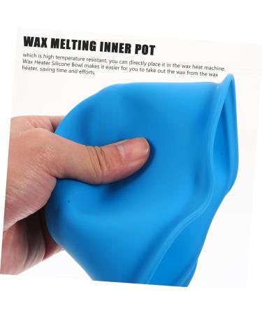 3pcs Melting Wax Bowl Set - Silica Gel with Metal Liner - 12x12cm - Blue | International Shipping - Buy Online on GoSupps.com