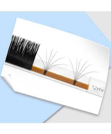 Volume Auto Fan False Eyelashes | Nanometer PBT Material | 12 Rows | Black for All Skill Levels | 0.03D | 0.3-0.6in Mix | Perfect for Beauty Salons - Buy Online on GoSupps.com