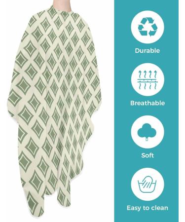 Modern Green Barber Cape | Adjustable Hair Cutting Cape for All Ages | Stylish & Minimalist Salon Accessory - Buy Online on GoSupps.com