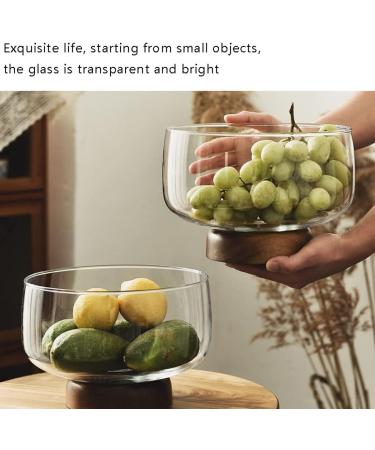 Fruit Bowl Glass Bowls Set for Kitchen Prep Glass Bowls for Dessert Snack Fruit Nuts or Dip Bowls Large Capacity Bowls for Breads - Buy Online on GoSupps.com
