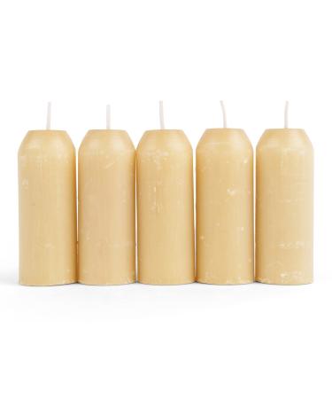 UCO 12-Hour Natural Beeswax, Long-Burning Emergency Candles for Candle Lantern, 5 Pack 5-Pack