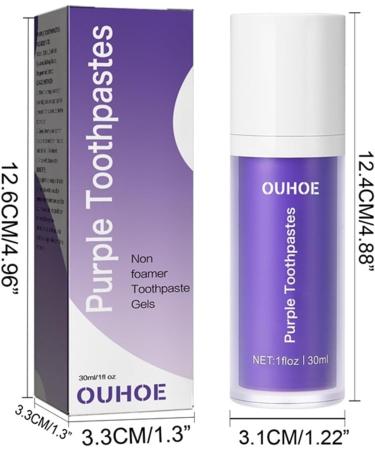 Purple Teeth Whitening Toothpaste 30ml | Brighten Yellow Teeth & Remove Stains | Color Correction Formula - Buy Online on GoSupps.com