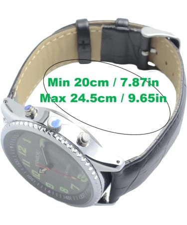 SHMIOU English Talking Watch for Blind & Visually Impaired Women - Black Leather Strap Band, Quartz with Alarm | XM-UK-230502 - Buy Online on GoSupps.com