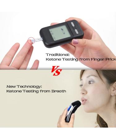 Keto Breath Analyzer Ketone Meter for Ketosis Test | 10 Mouthpiece, Black - Buy Online on GoSupps.com