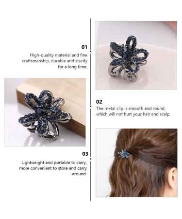 MILISTEN Mini Rhinestone Hair Claw Clips for Women Girls - 2pcs Flower Shape Non-Slip Jaw Clips - Buy Online on GoSupps.com