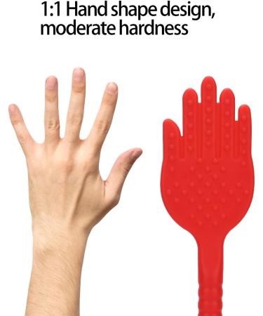 Manual Back Massage Device | Silicone Scratch Stick & Acupuncture Massager for Pain Relief - Red - Buy Online on GoSupps.com