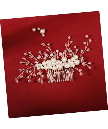 DOITOOL Hair Pin Crystal Hair Comb Leaf Hair Comb Crystal Side Comb Pearl Hair Accessories Bridal Headpiece Bridal Headdress Wedding Side Comb Bridal Hair Accessory Bride Manual Issue Card - Buy Online on GoSupps.com