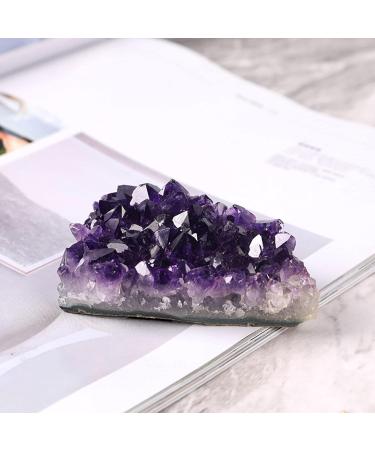 Natural Crystal Rough Natural Amethyst Crystal Clusters Stone Crystal Cluster Uruguay Raw Geode Quartz Reiki Gemstone Specimen Figurine for Home Decor approx200-250g Natural Luster (Size : Approx100- Approx100-150g - Buy Online on GoSupps.com