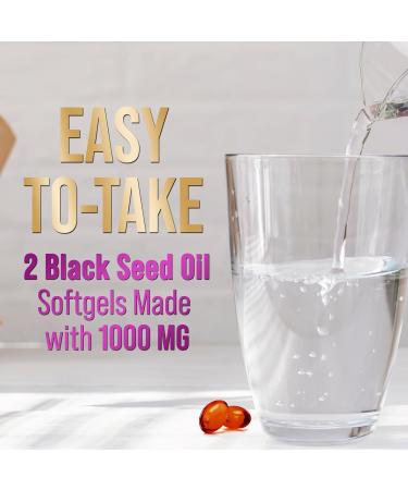 Black Seed Oil 1000mg - Premium Extra Strength Nigella Sativa Blackseed Oil - Black Seed Oil Skin Digestive Health & Immune Support - Non-GMO Antioxidant Gluten Free Supplement - 60 Softgels 60 Count (Pack of 1) - Buy Online on GoSupps.com