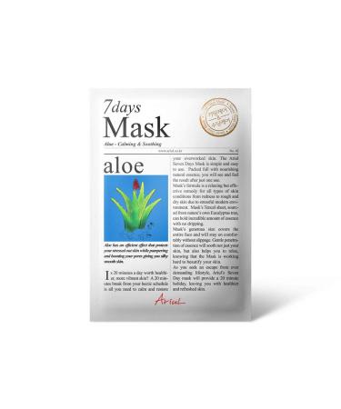 Ariul 7 Days Beauty Mask Aloe 1 Sheet Mask 0.7 oz (20 g)