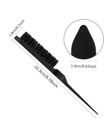 3 Piece Hair Styling Comb Set - Hair Brush, Teasing Comb, and Rat Tail Comb for Women - Black, Red, and Black - Buy Online on GoSupps.com