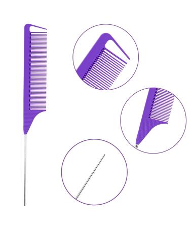 Detangling Brush Rat Tail Combs Wide Tooth Set - 8PCS | For Natural, Curly, Wavy Hair | Wet & Dry Hair Detangler with Clips for Men, Women, Kids - Buy Online on GoSupps.com