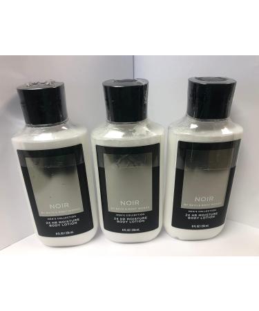 3-Pack Bath and Body Works Noir for Men Body Lotion 8oz Vanilla - Hydrating Skin Care Set - Buy Online on GoSupps.com