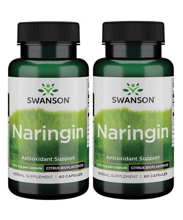 Swanson Naringin 500 Milligrams 60 Capsules 2 Pack