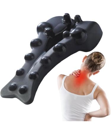 Anulely Trapezoidal Point Massage Device - Neck Stretcher & Shoulder Relaxer for Posture & Pain Relief | Black - Buy Online on GoSupps.com
