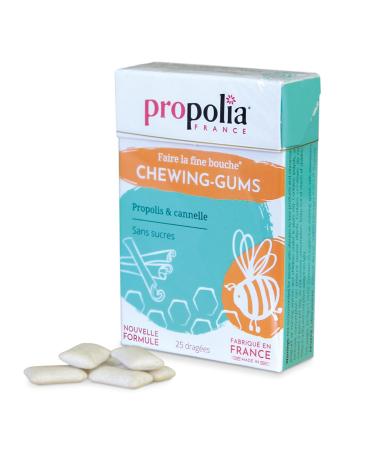 Propolia - Chewing gums Propolis & Cinnamon - Oral hygiene, Protection and fresh breath - Sugar-free - Made in France - 25 dragees