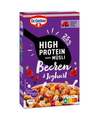 Dr. Oetker High Protein Berries & Yogurt Soft Muesli to taste 400 g.