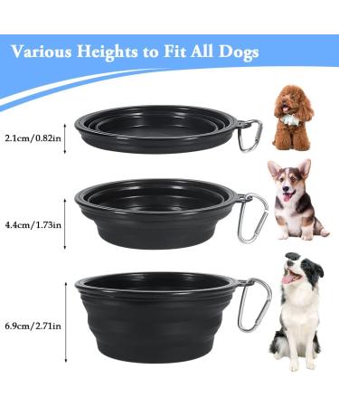 Vivifying 1000ml Foldable Dog Bowl - 2PCS Silicone Large Dog & Cat Feeding Bowls for Travel (Black & Blue) - Buy Online on GoSupps.com