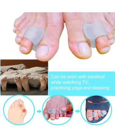 Mcvcoyh 8 Pack Toe Spacers and Separators Gel Hallux Valgus Big Toe Bunion Corrector Silicone Toe Separators for Overlapping Toe Bunion Correct and Pain Relief Gel Toe Spacer Ring - Buy Online on GoSupps.com