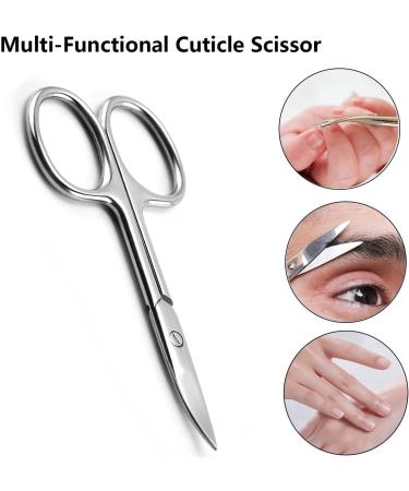 DOETYD Cuticle Nail Scissors Stainless Steel Manicure Scissors Professional Curved Blade Grooming Beauty Scissors for Toenail Pedicure Skin Hair Trimming - Buy Online on GoSupps.com