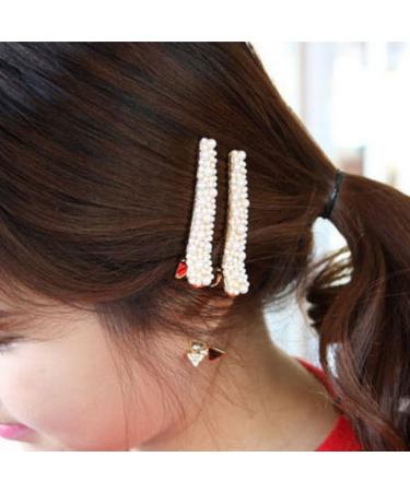 4 Pcs Gold Rhinestone Crystal Pearl Duckbill Alligator Hair Clips for Women - Elegant Hair Accessories - Buy Online on GoSupps.com