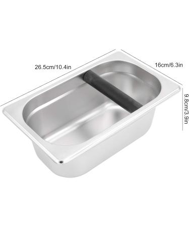 Cikonielf Knock Box Stainless Steel Coffee Slag Grind Bucket Container Coffee Machine Accessory for Home Bar Coffee Shop - Buy Online on GoSupps.com