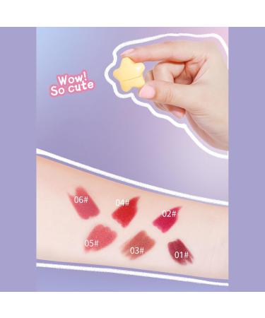 Star Capsule Lipstick Set - 6 Mini Waterproof Velvet Matte Shades | Long Lasting Nonstick Cup Lip Gloss | Perfect Christmas & New Year Gift for Girls - Buy Online on GoSupps.com