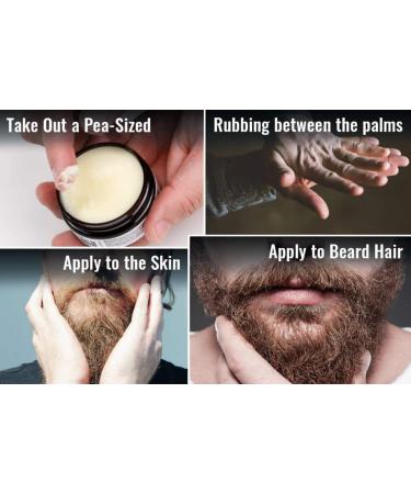 Men's Strong Beard Growth Kit - Beard Balm, Oil, Serum & Derma Roller Set for Natural Beard & Mustache Grooming - Promotes Healthy Beard Growth - Buy Online on GoSupps.com