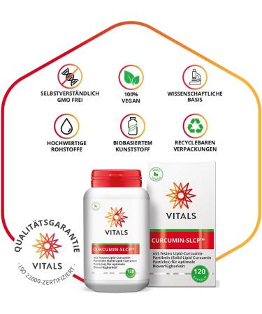 Vital Curcumin SLCP - Vegan 120 Capsules | Optimal Bioavailability & Inflammation Support - Buy Online on GoSupps.com