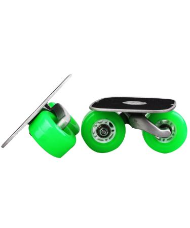 JINCAO Green Portable Roller Road Drift Skates Plate Anti-Slip Board Aluminum Truck with PU Wheels with ABEC-7 608 Bearings
