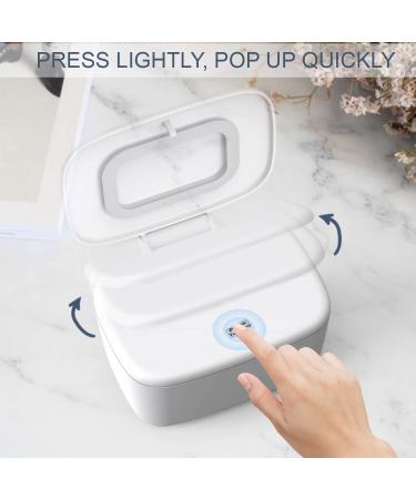 QDTTSRY Wipes Dispenser - Baby Wipe Holder & Refillable Container - Large Capacity, Portable & Non-Slip - White - Buy Online on GoSupps.com