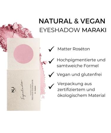 Nui Cosmetics Natural Vegan Gluten-Free Makeup - Maraki Natural Pressed Eyeshadow in Ros | Shop Eco-Friendly Beauty - Buy Online on GoSupps.com