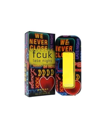 FCUK Late Night Eau De Toilette Spray for Women 3.4 Ounce